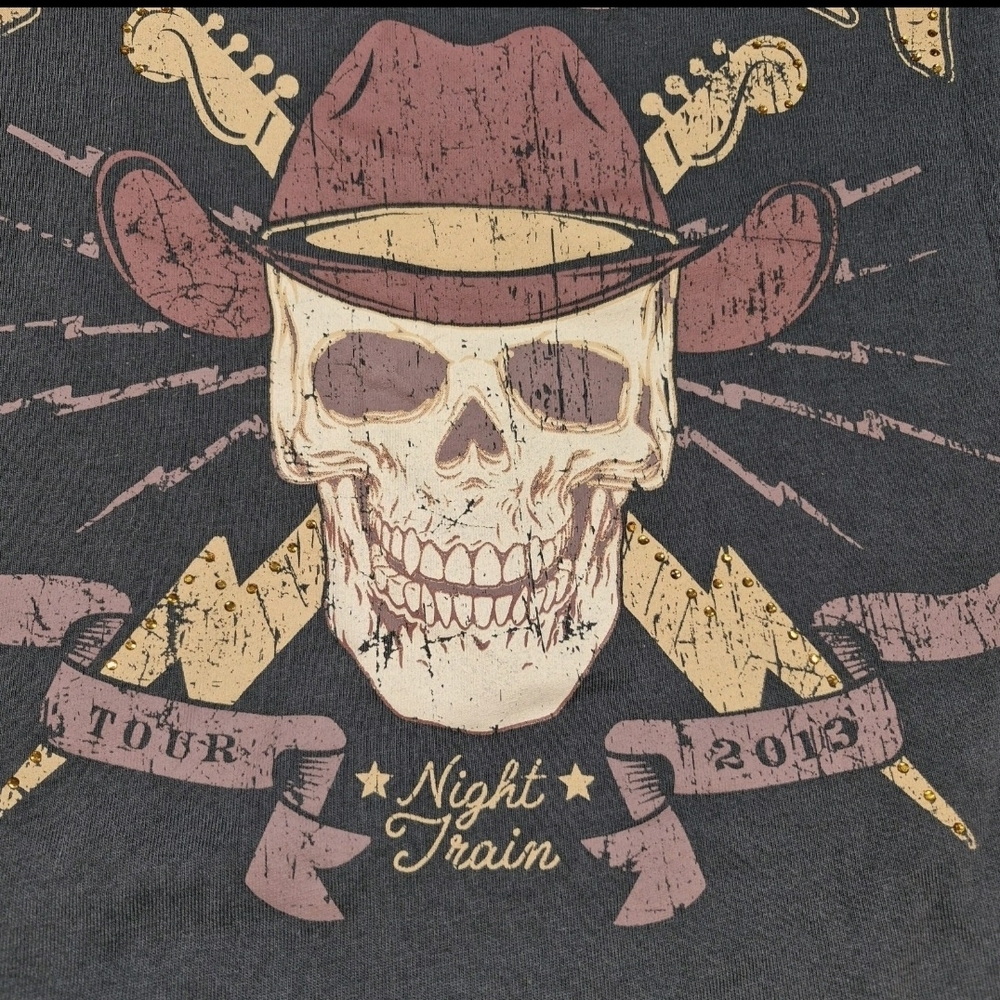 Jason Aldean 2013 Night Train Tour Womens XL Short Sleeve T-Shirt Sequines NWOT